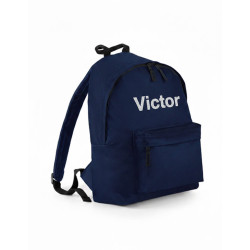 Mørkeblå junior taske med navn på