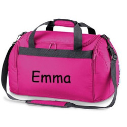 Pink sportstaske med navn på. - NavneTaske.dk