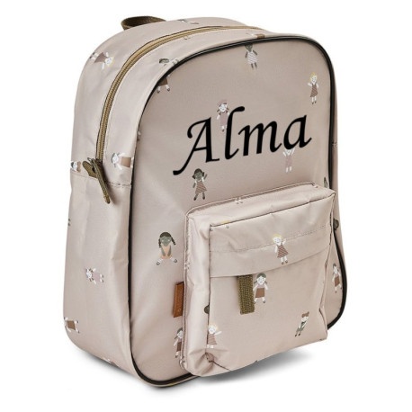 Smallstuff børnetaske med dukker og navn på