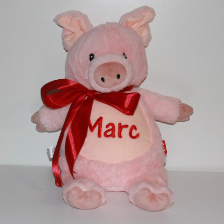 Cubbbies grisse bamse med navn på