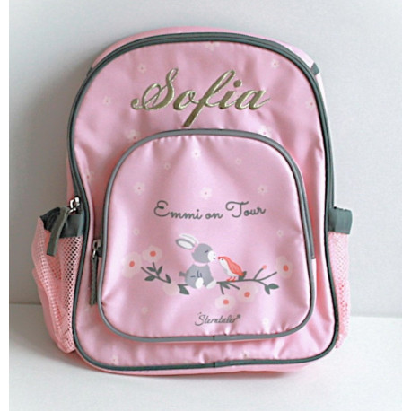 Lyserød Sterntaler rygsæk med navn – sød og praktisk til børn