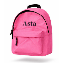 Pink børnetaske med navn | Personlig rygsæk i børnestørrelse